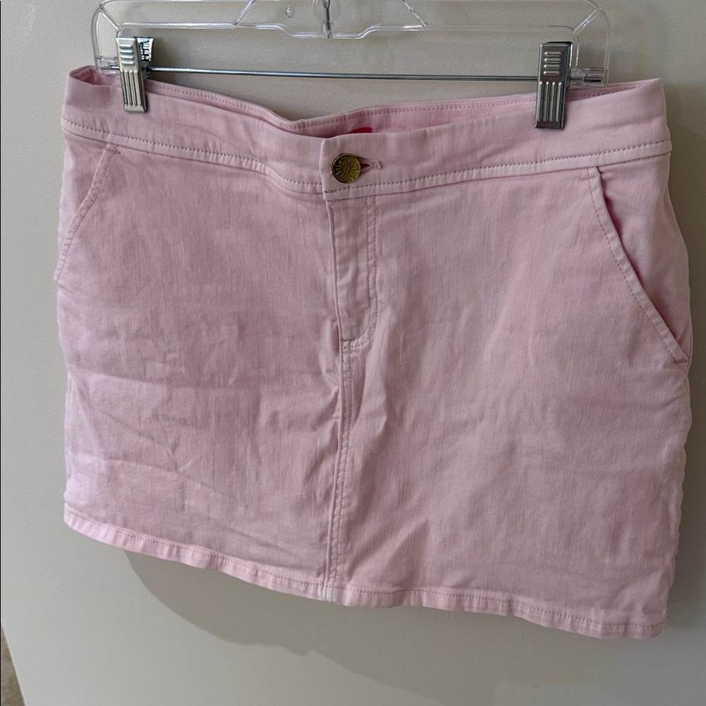 Lilly Pulitzer Light Pink Denim Mini Skirt